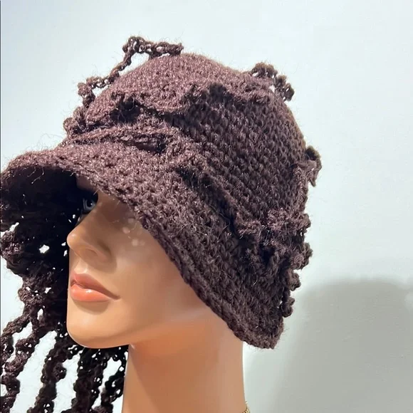 Handcrafted Brown Crochet Hat Handmade Brown Crochet Ear Flap Hat With Pompom - Etsy main image 4